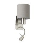 Eglo Luce Da Parete Pasteri Acciaio Nichel Satinato 40 | IP20 - Incl. Faretti e Escl. 1x E27