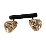 Eglo Luce da soffitto Keelby Acciaio Nero | IP20 - Adatto per 2x E14 