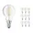 Confezione Multipack 10x Ledvance CLASSIC LED E14 Pera Filamento Chiara 4.2W 470lm - 927 Bianco Molto Caldo | Miglior resa cromatica - Dimmerabile - Sostitutiva 40W