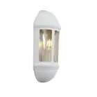 Ansell LED Luce da parete Latina Metà  Lanterna Bianca - Adatto per E27 fino 42W | IP65 - Sensore di luce