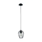 Eglo Luce Pendente Newtown Acciaio Nero | IP20 - Adatto per 1x E27 